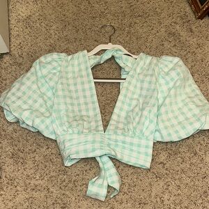 Zara Checkered Women's Top